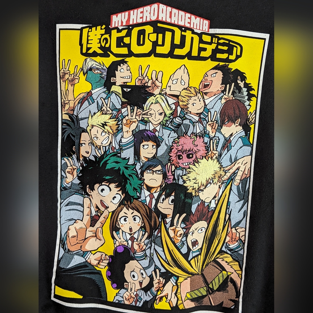 My Hero Academia Japanese graphic Tshirt Black L Unisex Anime